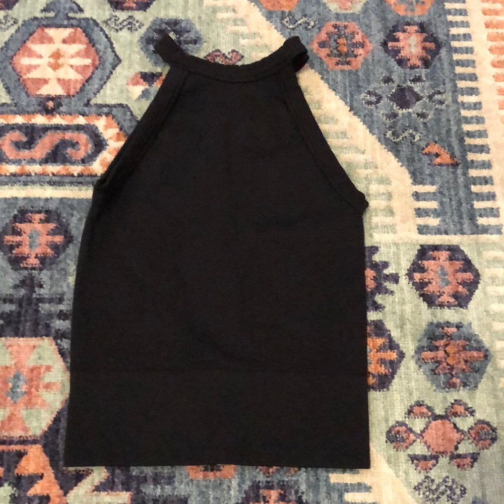 Free people black high neck tank